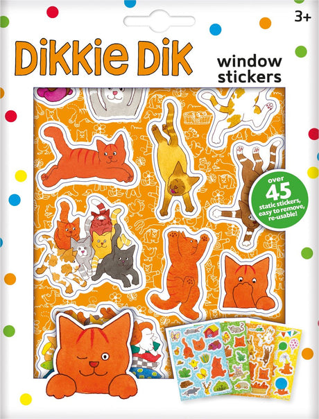 Bambolino zabawki dikkie dik naklejki na okno, 45 szt.