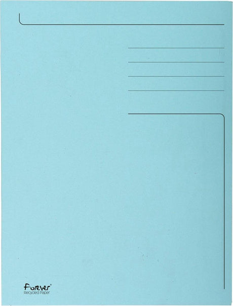 Exacompta forever® bedrukte map met 3 kleppen - 280gm2 - 24x32 cm voor a4 - lichtblauw - 448006e