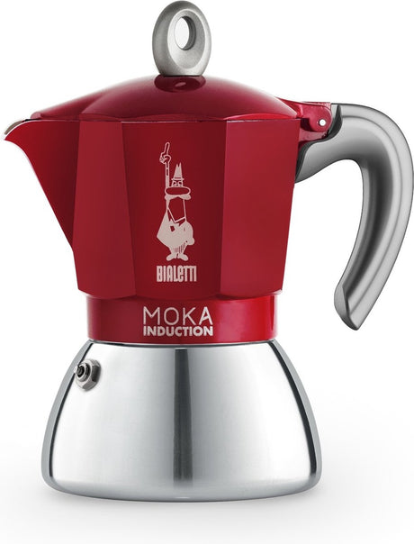 Perkolator do moki Bialetti czerwony – 6 filiżanek – 270 ml – przystosowany do indukcji