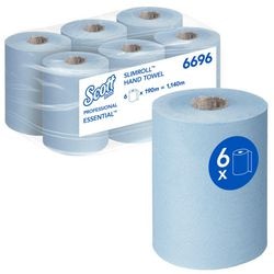 Ręczniki papierowe Scott Essential slimroll niebieskie 450 mm x 300 mm x 198 mm