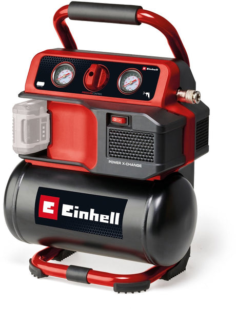 Kompresor akumulatorowy Einhell te-ac 18 75 li lub solo - power x-change - 18 v li-ion - max. 8 bar - zbiornik 5 l - bezolejowy - moc ssania 75 l min - bez oleju akumulator i ładowarka