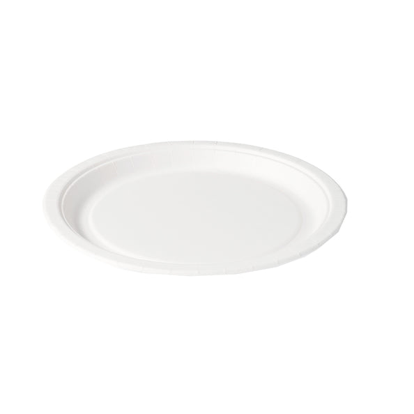 Talerz kartonowy okrągły biały 23 cm (8x20 sztuk)