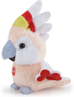 Trudi - słodka kolekcja przytulanka papuga 11 cm - ręcznie robiona we Włoszech - miękki plusz - przytulanka dla chłopców i dziewcząt - różowa wielobarwna - 8x11x7 cm rozmiar xxs