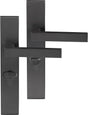 Differnz | tilburg deurkruk | vierkant schild | wc 63 mm | gun metal