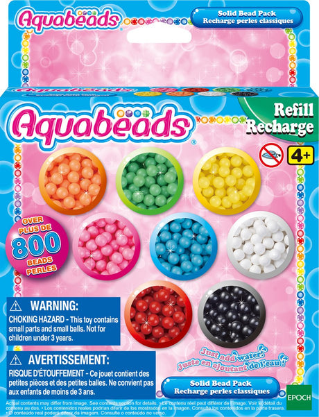 Zestaw perełek uzupełniających Aquabeads 31517 - 800 perełek w 8 kolorach