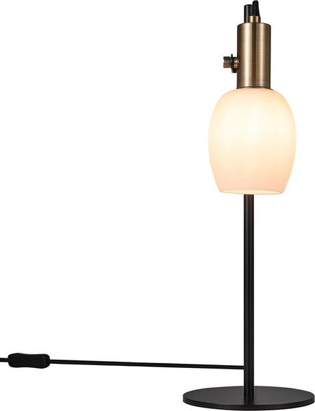 Lampa stołowa Nordlux Arild-E14-szkło opalowe czarne