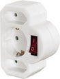 Adapter gniazdka Hama 3-drożny z przełącznikiem