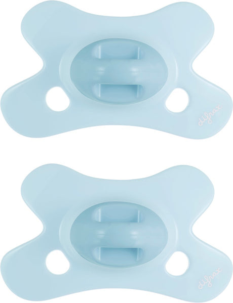 Difrax fopspeen natural - 0 tot 6 maanden - lichtblauw - 2 stuks