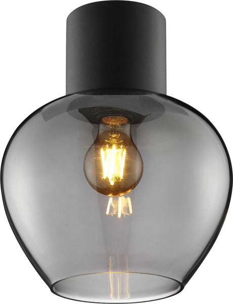 Brilliant ligari - lampa sufitowa - ø 23 cm - e27 max 1x20w - czarny dym