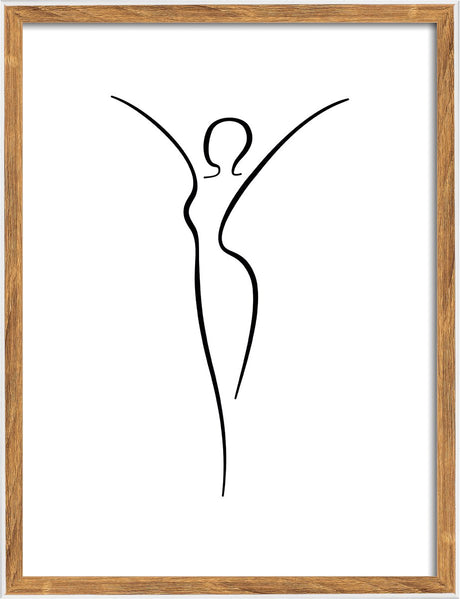 Sylwetka Walthera - rama drewniana - rozmiar zdjęcia 30x40 cm - natura