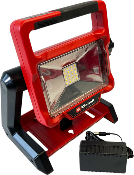 Lampa akumulatorowa Einhell te-cl 18 2000 liac-solo - power x-change - 18 v li-ion - 2000 lm - 5700 k - 20 diod LED - obrotowa głowica światła - 3 poziomy jasności - funkcja hybrydowa - wył. akumulator i ładowarka
