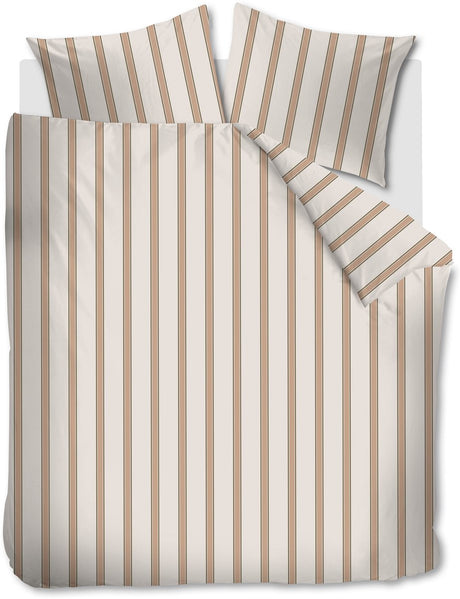 Vtwonen fun stripe dekbedovertrek - lits-jumeaux - 240 x 220 cm - naturel