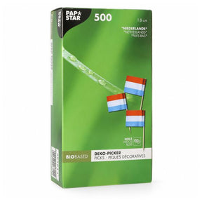 Papstar prikker vlag nederland 8 cm (500 stuks)