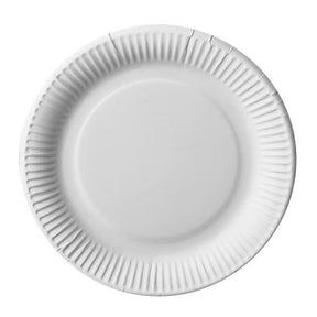 Talerze okrągłe białe kartonowe 23 cm (100 szt.)
