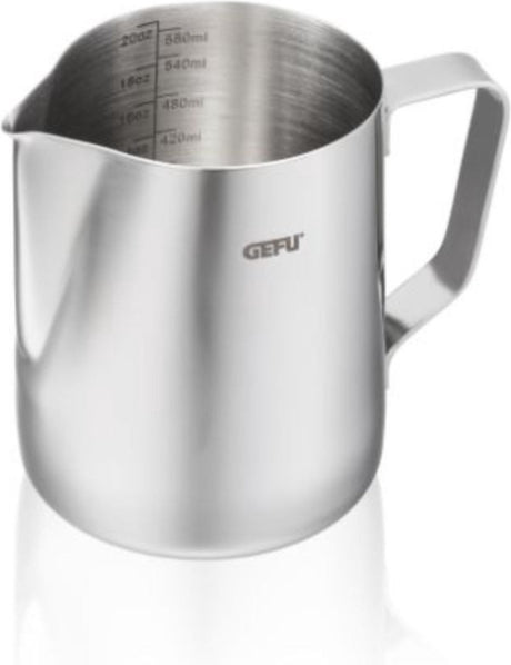 Dzbanek na mleko Gefu barista - 600 ml - dzbanek do spieniania mleka ze stali nierdzewnej do latte art