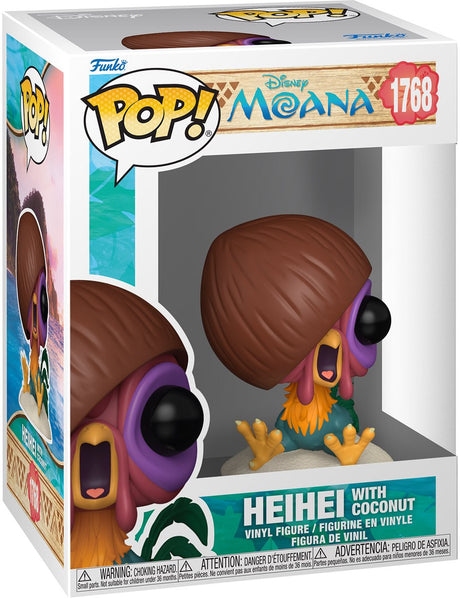 Funko vaiana hei hei z kokosową figurką winylową 1768 unisex pop! - neutralny - standardowy