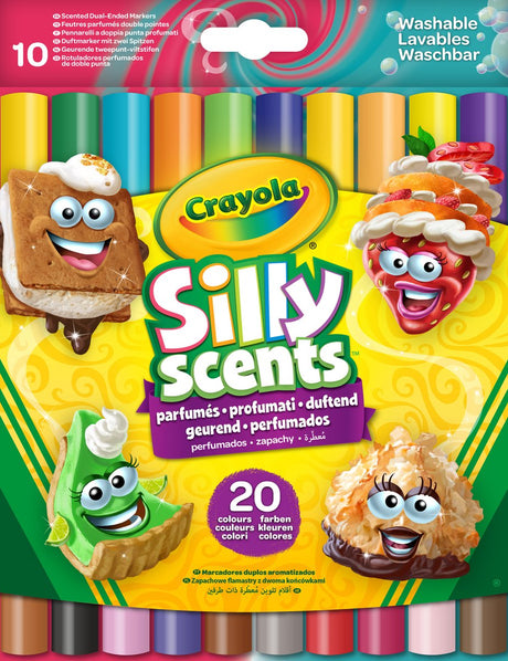 Crayola - głupie zapachy - flamastry - 10 podwójnych markerów zapachowych maxi - 20 kolorów - dla dzieci