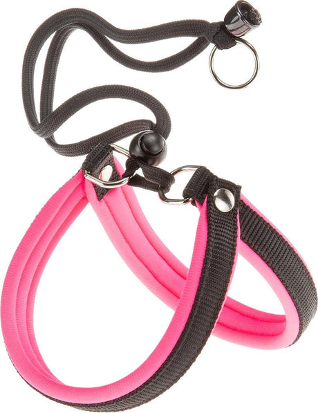 Szelki dla psa Ferplast agila fluo-2 32 do 50 cm nylon różowy czarny