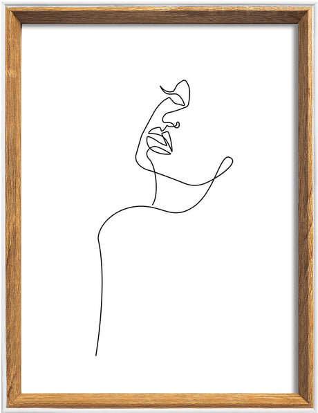 Walther silhouette - houten lijst - fotoformaat 18x24 cm - natuur