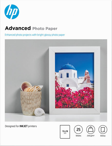 Papier fotograficzny HP q8696a - 13x18cm 250g m 25 arkuszy