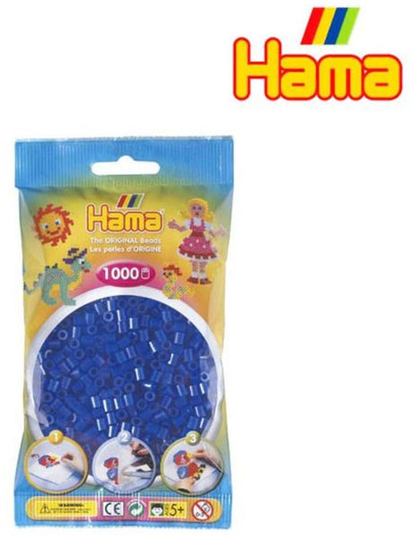Koraliki do naprasowania Hama midi - niebieski neon (036), 1000 szt.