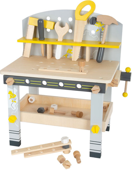 Mała stopa - drewniany bench warsztatowy Compact Miniwob, 34dlg.