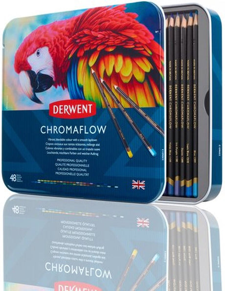Kredki Derwent Chromaflow - asortyment w puszce - 3,5 mm - 48 sztuk