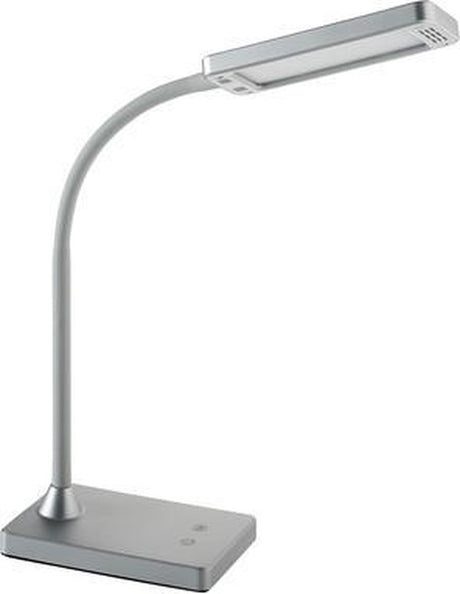 Lampa biurkowa Alco - srebrna - LED - 230volt - 6w - możliwość ściemniania - 43cm - al-907-28