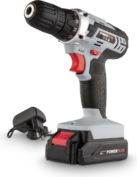 Wiertarka akumulatorowa Powerplus powc1071 - wiertarka akumulatorowa 20 V do drewna i metalu - w zestawie. akumulator, ładowarka i etui