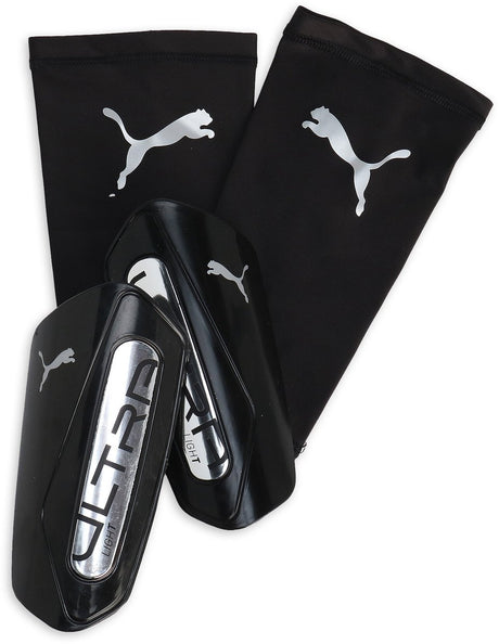 Nagolenniki Puma Ultra Light Sleeve unisex - czarno-srebrne
