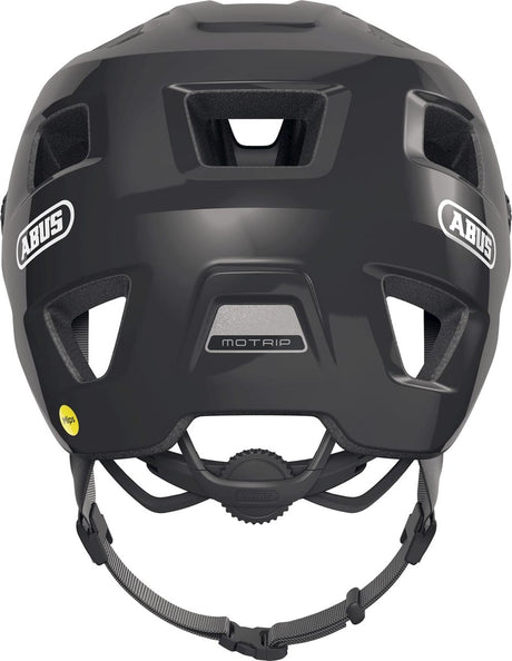 Kask rowerowy Abus motrip mips błyszczący czarny m - 54-58 cm - czarny - odpowiedni do użytku na rowerach górskich - 370 g