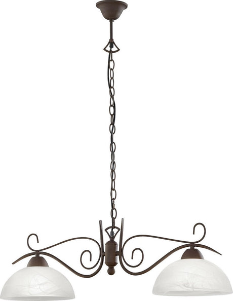 Rl live your light reality country - lampa wisząca - kolor rdzy - wył. 2x e27 4 w - montaż sufitowy - regulacja wysokości