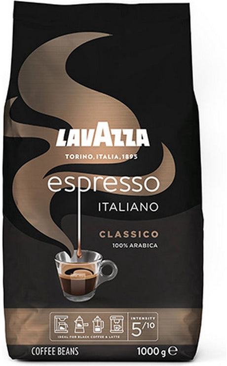 Lavazza espresso italiano classico kawa ziarnista - 100% arabica kawa ziarnista - intensywność 5 10 - 1 kg