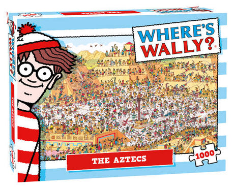 Puzzle Mnóstwo prezentów, w których jest Wally Aztekowie, 1000 elementów