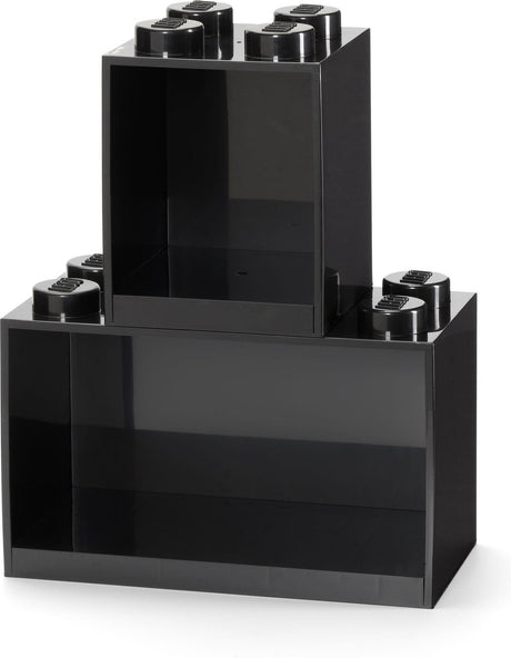 Lego - półka ścienna klocek 4 i 8 - polipropylen - czarny