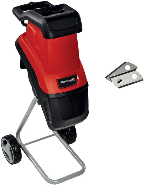 Rozdrabniacz elektryczny Einhell GC-KS 2540 - 2500 W - max. grubość gałęzi: ø40 mm - 2 odwracalne ostrza wykonane ze specjalnej stali - w komplecie. praktyczny drążek do pchania