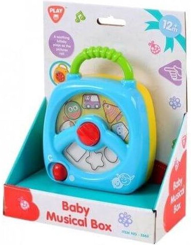Playgo play baby pozytywka plastikowa z mechanizmem nakręcania, wielokolorowa.