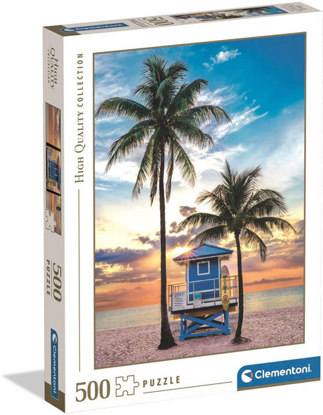 Puzzle Clementoni dzieła sztuki taras kawiarni nocą, 500 elementów.