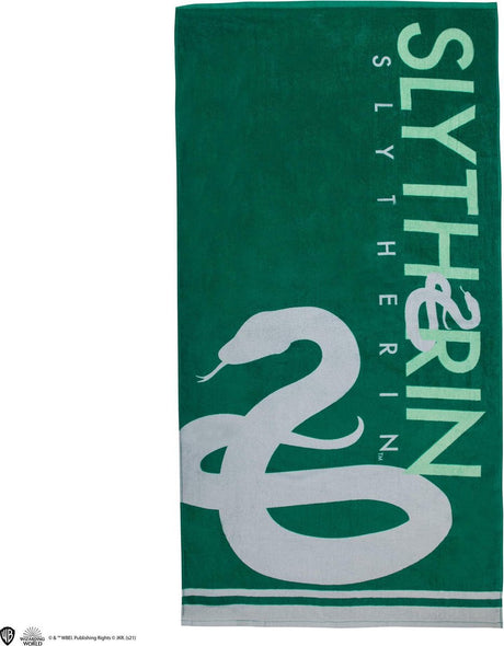 Merkloos sans marque harry potter badhanddoek slytherin 140 x 70 cm groen