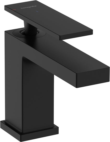 Hansgrohe tecturis e - bateria umywalkowa - obsługa jedną dźwignią - zimny start, oszczędność energii - z korkiem - rozmiar 80 mm - czarny mat