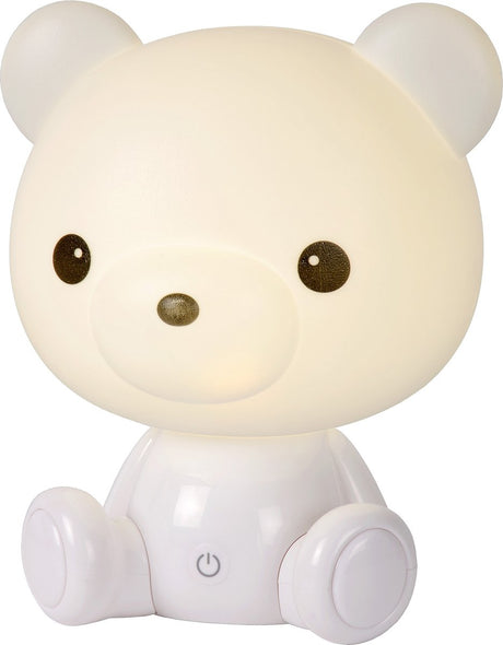 Lucide Dodo Bear - lampka nocna do pokoju dziecięcego - led 3 stepdim - 1x3w 4000k - biała