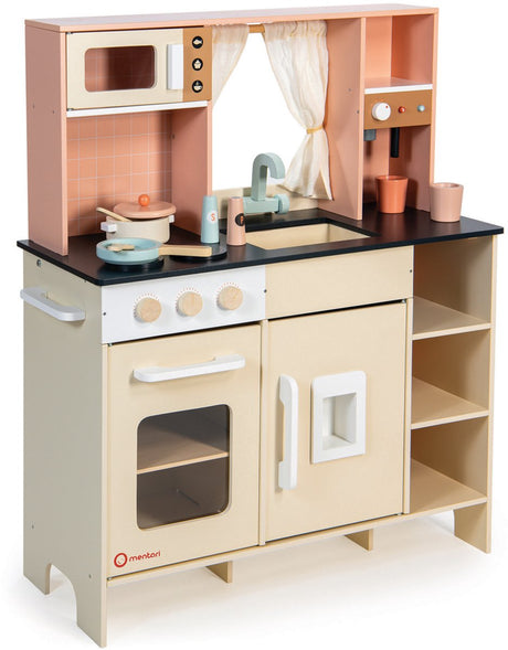 Kuchnia do zabawy Mentari - kremowa - 77,70x32,50x91,40cm - z akcesoriami - 3 lata