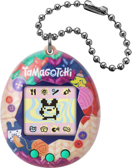 Bandai – Original Tamagotchi – Tama Sewing – Interaktywny cyfrowy zwierzak z ekranem LCD w języku francuskim, 3 przyciski