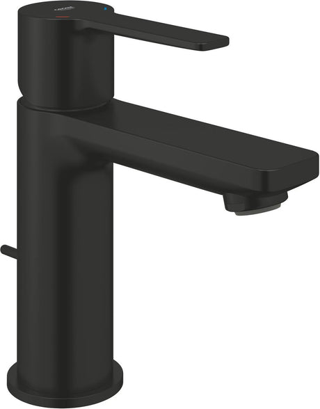 Grohe lineare nowa bateria umywalkowa w rozmiarze xs – z korkiem – ecojoy – szybkie mocowanie plus – czarny mat