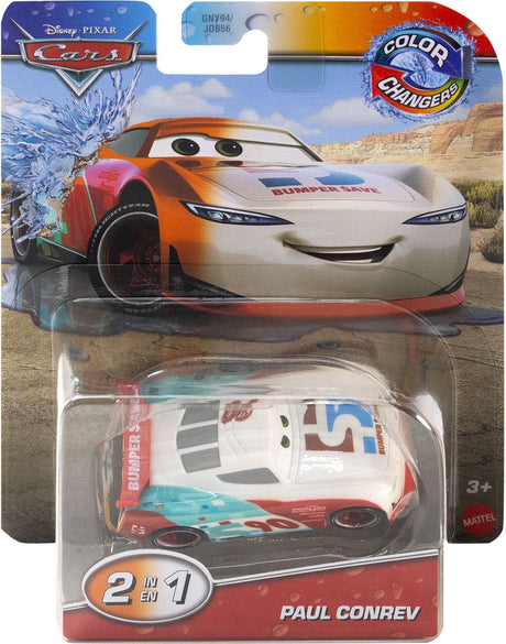 Zmieniacze kolorów samochodów Disney Pixar Paul Conrev, samochód, 3 lata, metalowy, wielokolorowy