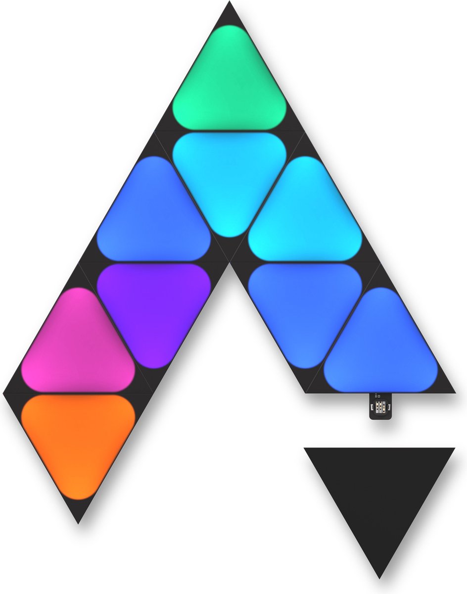 Dodatek Nanoleaf kształty mini trójkątów - 10 paneli - kolor czarny