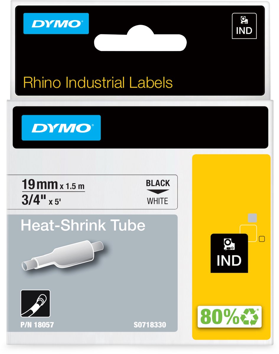 Imp rhino pro s0718330 dymo 18057 czarno-biały