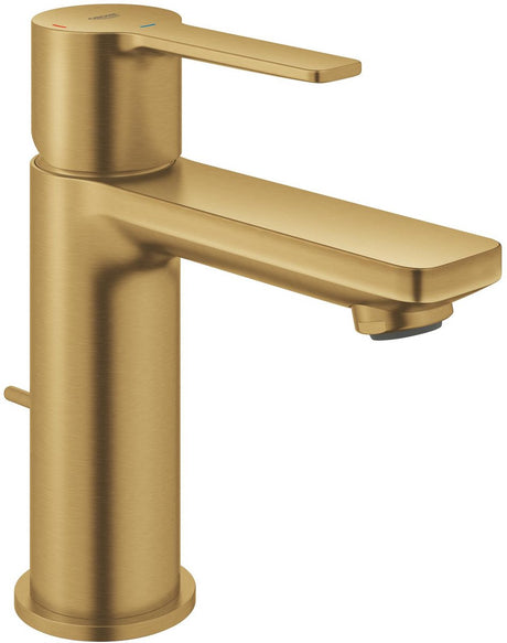 Grohe lineare nowa bateria umywalkowa es w rozmiarze xs - zimny start - korek wyskakujący - ecojoy - szczotkowany chłodny wschód słońca