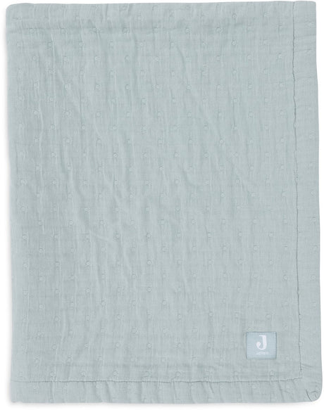 Jollein baby deken wieg jersey 75x100cm - jacquard sea green - gots