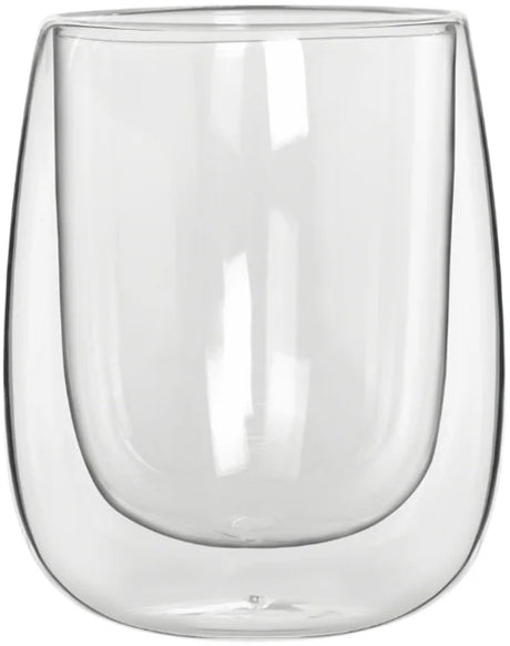 Bialetti verona szklanki dwuścienne 250 ml – zestaw 2 szt. – szkło borokrzemianowe – szklanki do kawy i herbaty – można myć w zmywarce